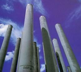 شمع های بتنی لوله ای پیش تنیده